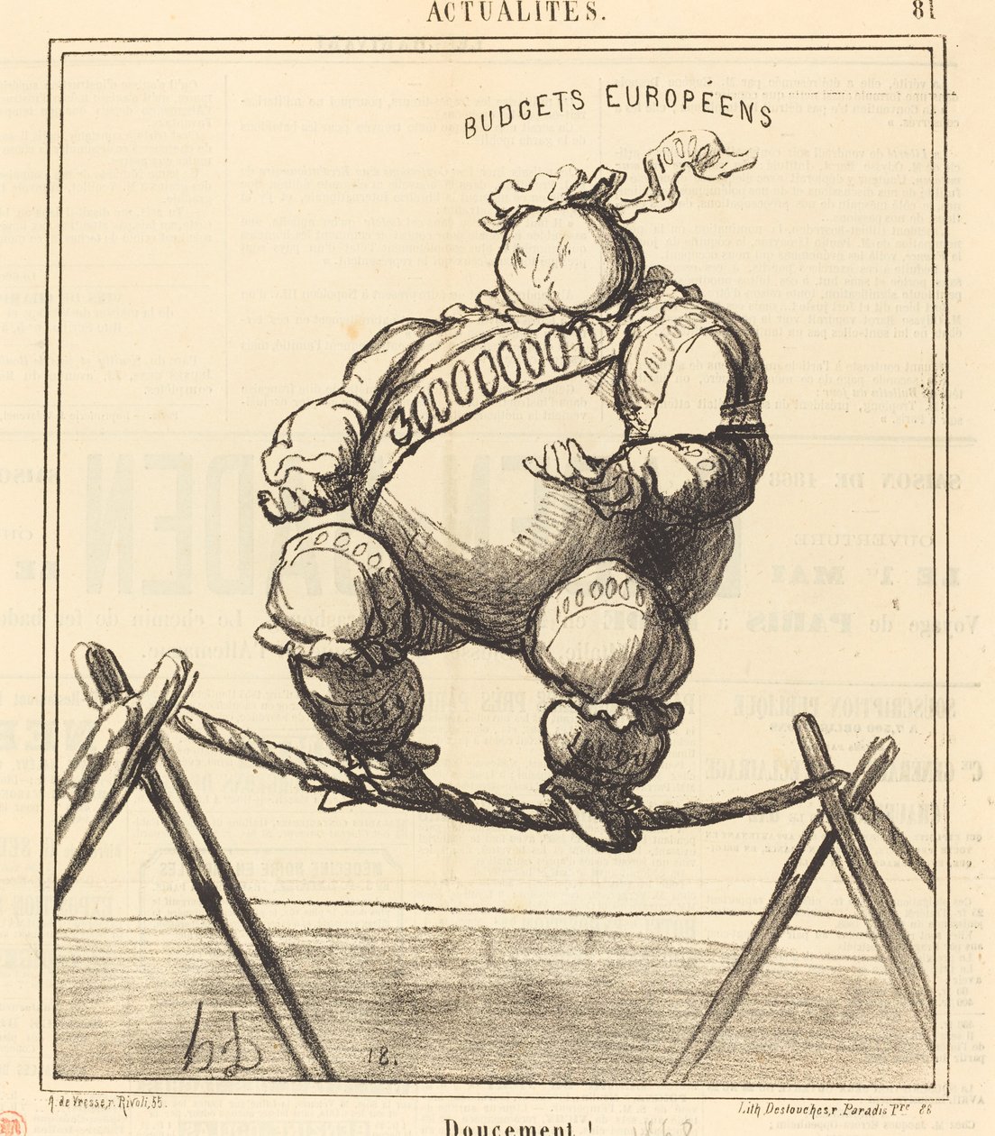 Forsigtigt! af Honoré Daumier
