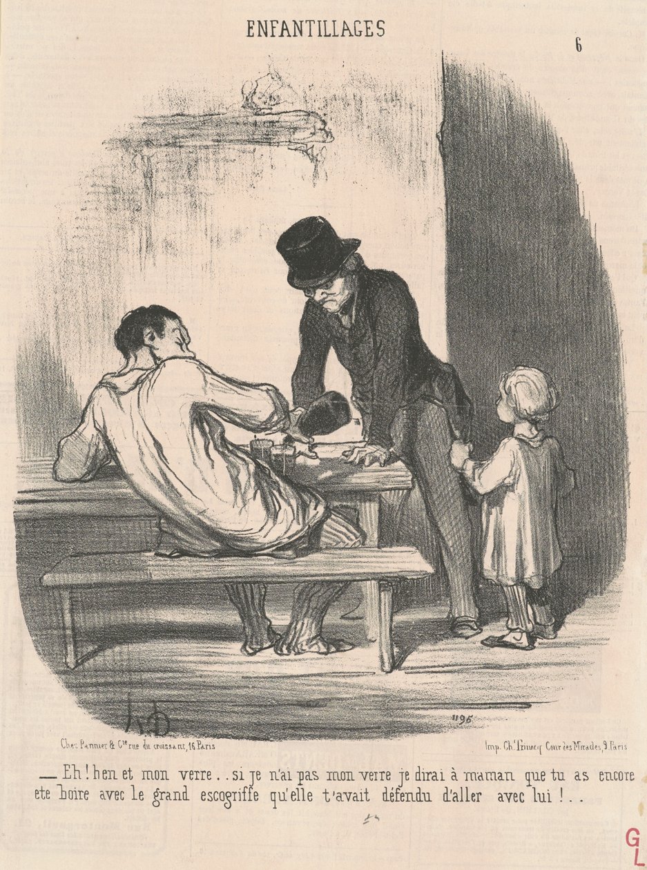 Hej! Ben og min drink... hvis jeg ikke har... af Honoré Daumier