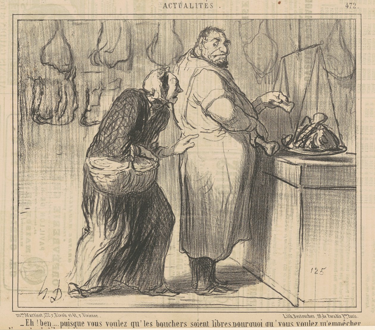 Hej! Tja... siden du vil have slagterne... af Honoré Daumier