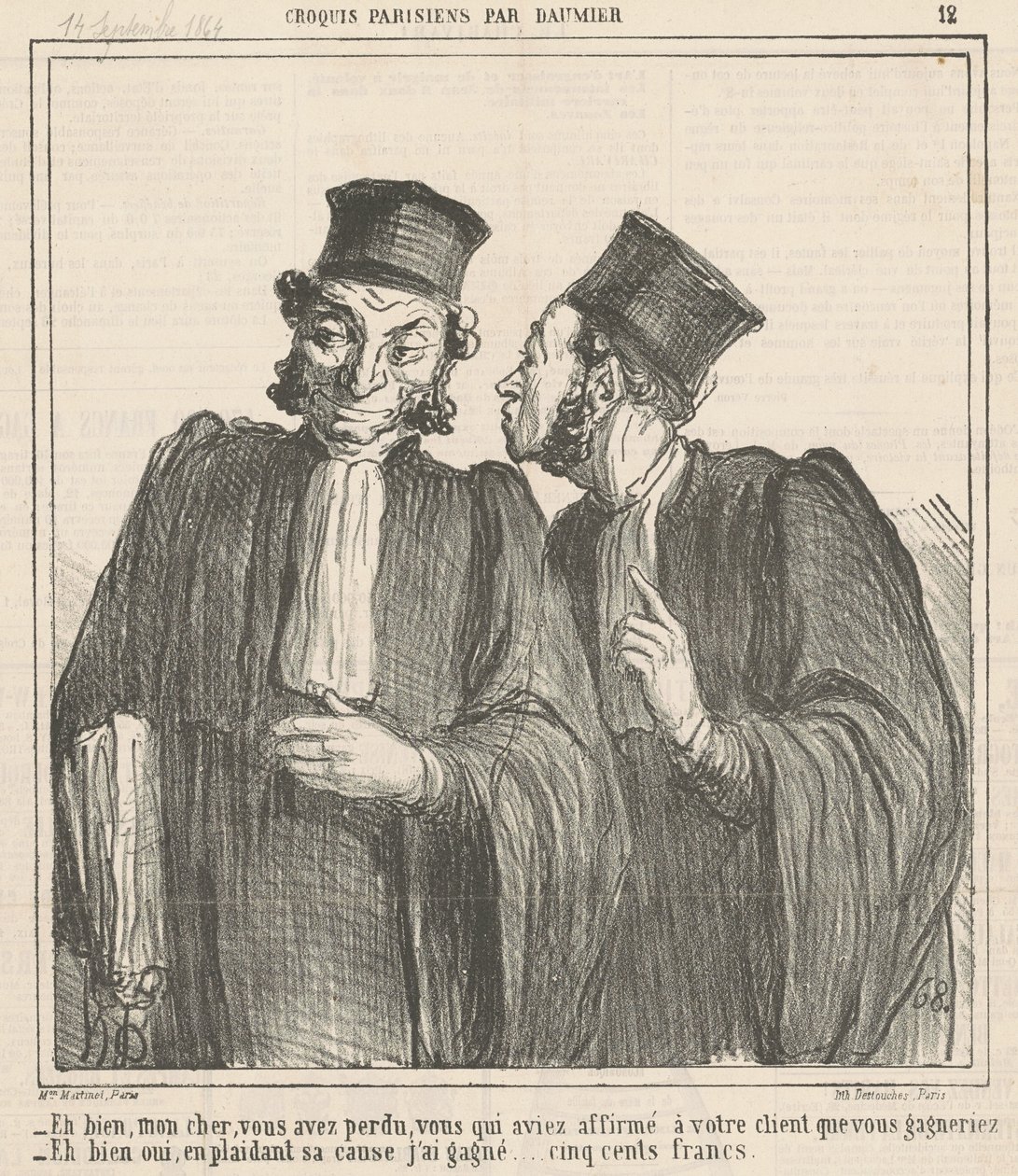 Nå, min kære, du tabte... af Honoré Daumier
