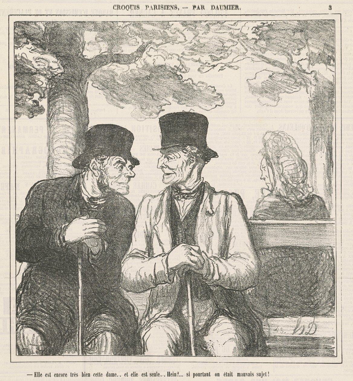 Hun er stadig meget god, denne dame... af Honoré Daumier