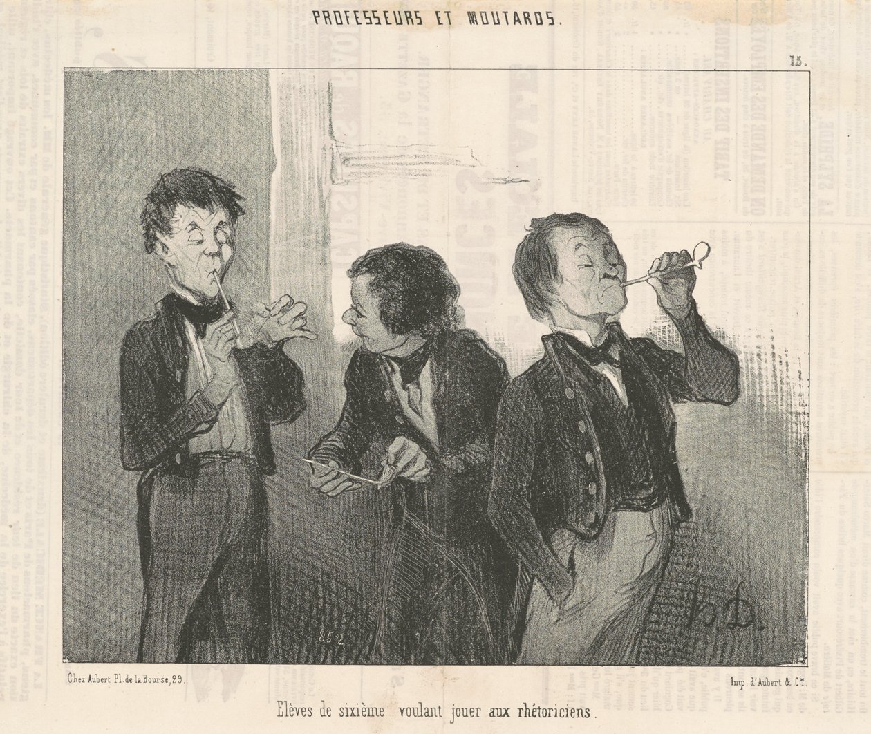 Sjette klasser vil gerne lege retorikere af Honoré Daumier