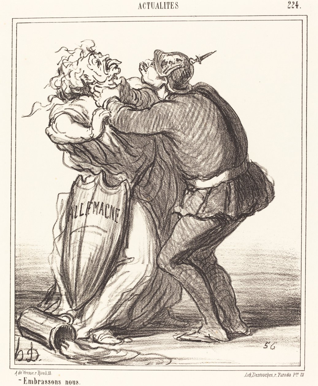 Lad os kysse af Honoré Daumier