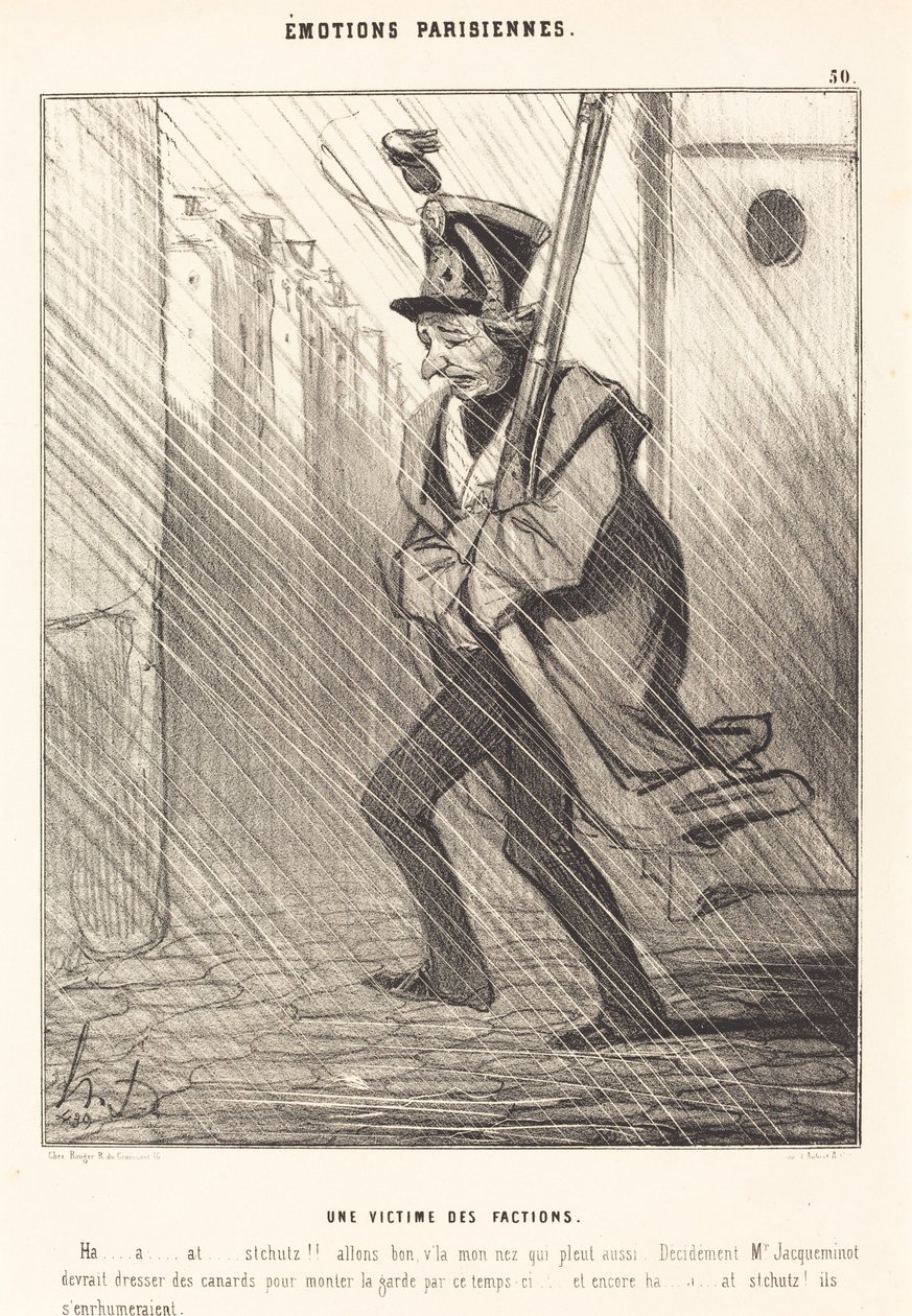 Parisiske følelser: Et offer for fraktioner af Honoré Daumier
