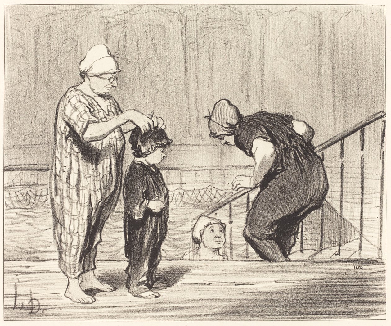 Med familie af Honoré Daumier