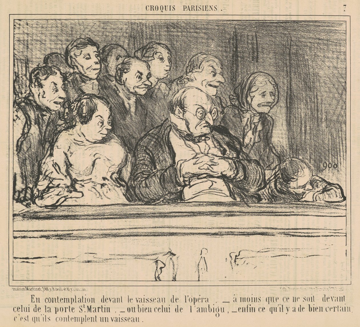 I kontemplation foran operaens skib af Honoré Daumier