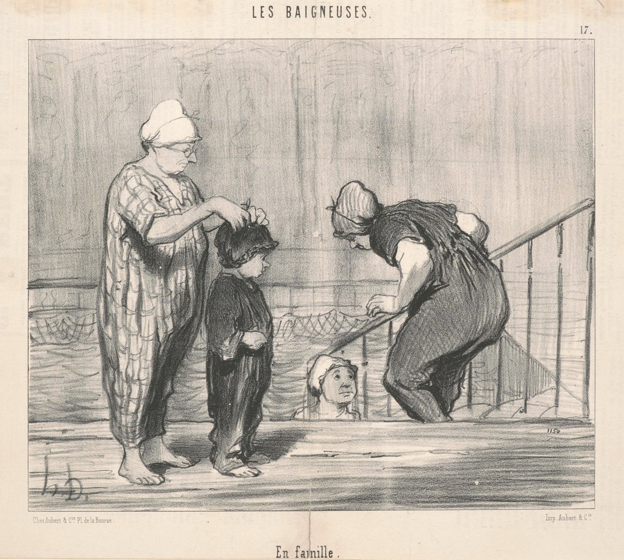 Med familie af Honoré Daumier