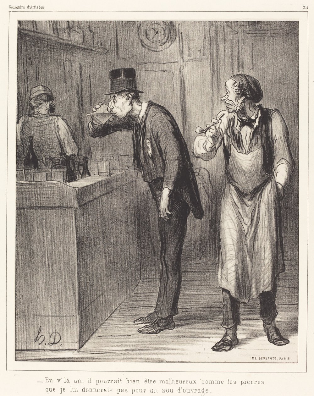 Der er en, han kunne godt være ulykkelig... af Honoré Daumier