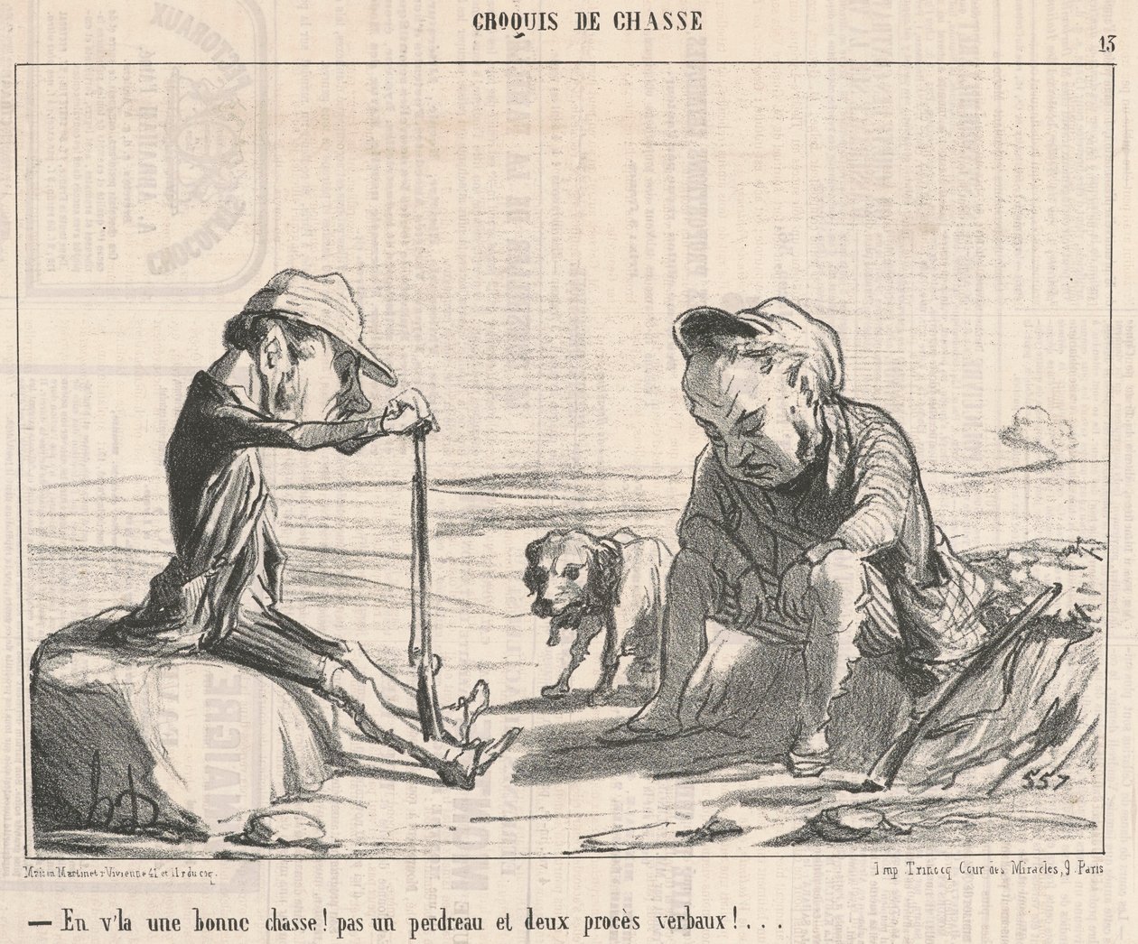 Her er en god jagt! ... af Honoré Daumier
