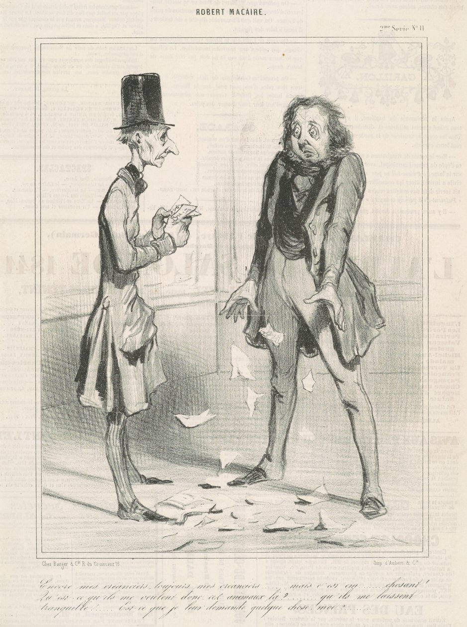 Stadig mine kreditorer, altid... af Honoré Daumier