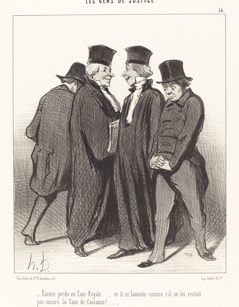 Tabt igen i det kongelige hof... og han beklager... af Honoré Daumier