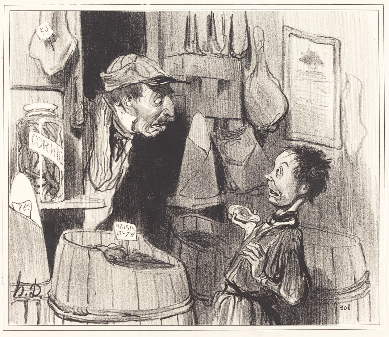 Borgerkøbmand, ren og pletfri kriger... af Honoré Daumier