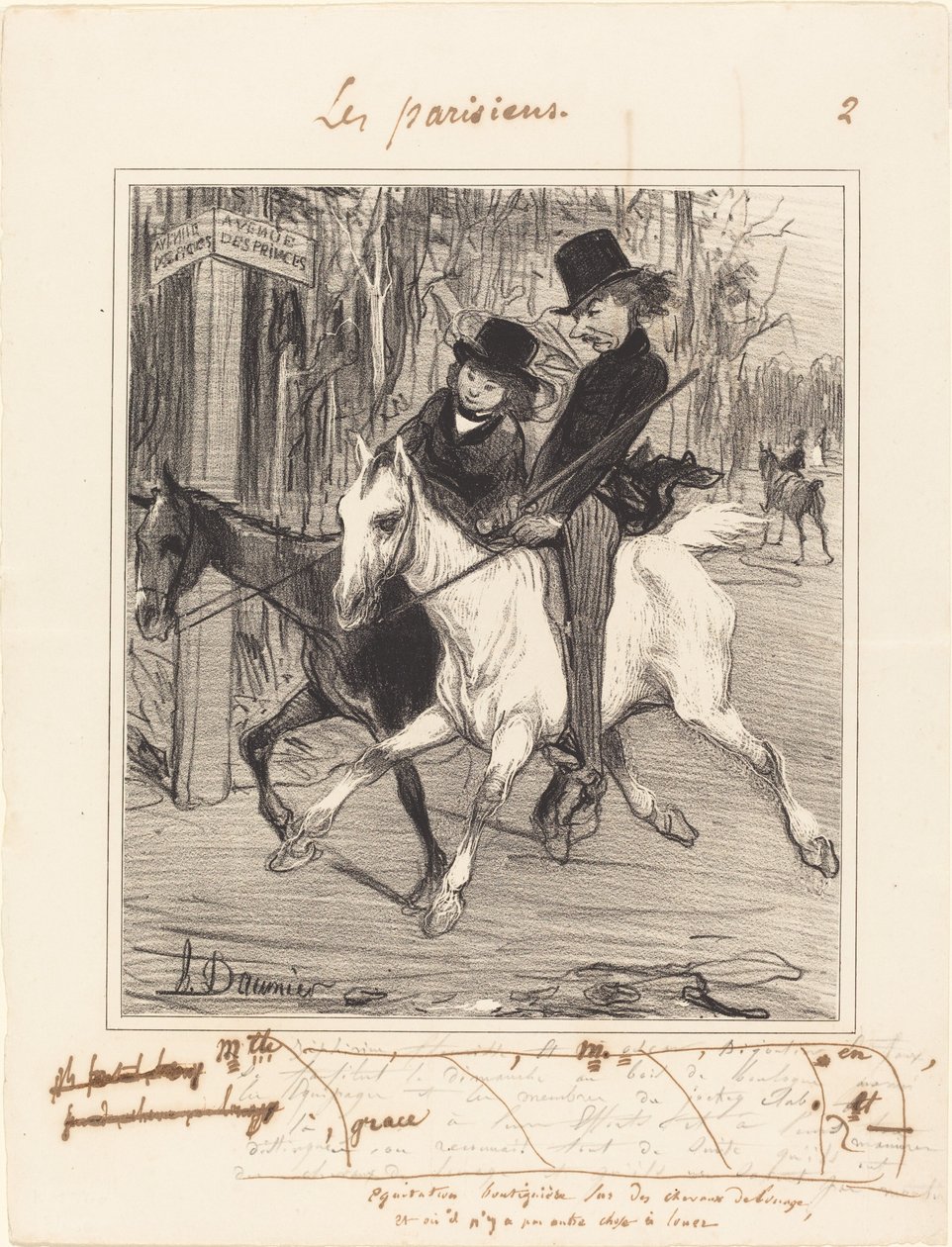Butiksejer rider af Honoré Daumier