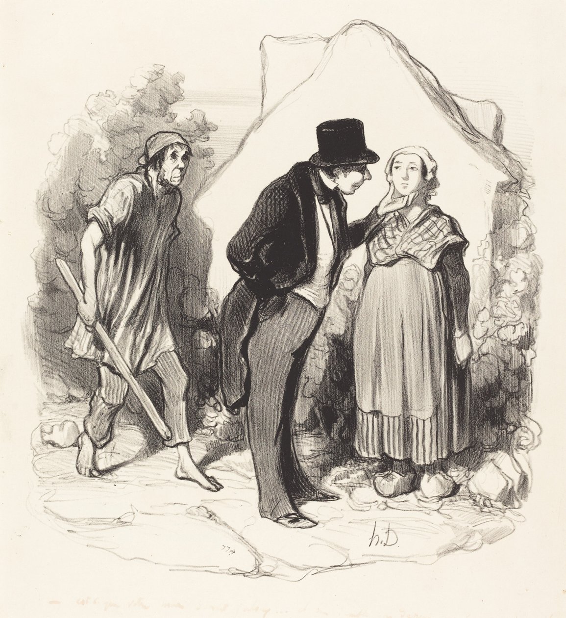 Ville din mand være jaloux... af Honoré Daumier