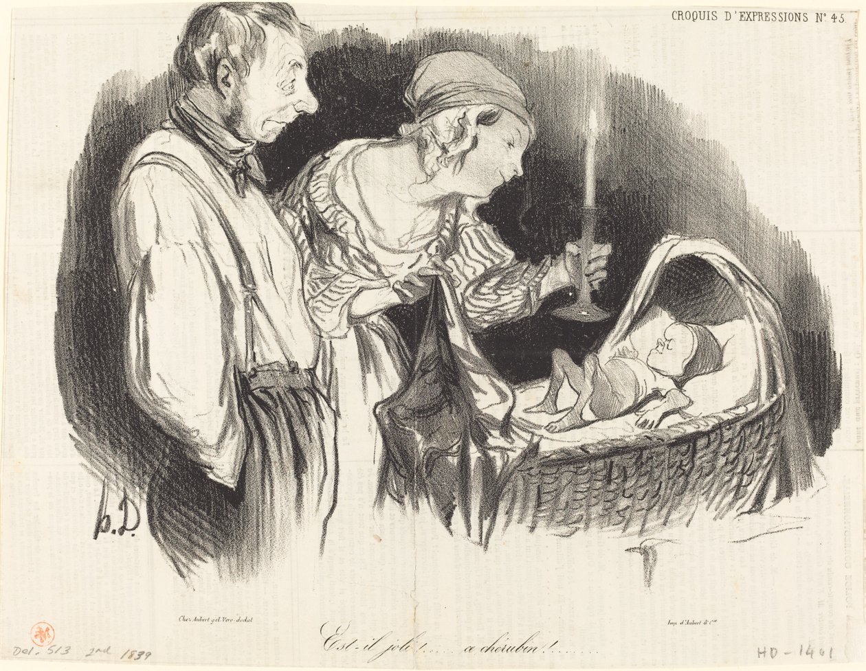 Er han smuk!... denne kerub!... af Honoré Daumier