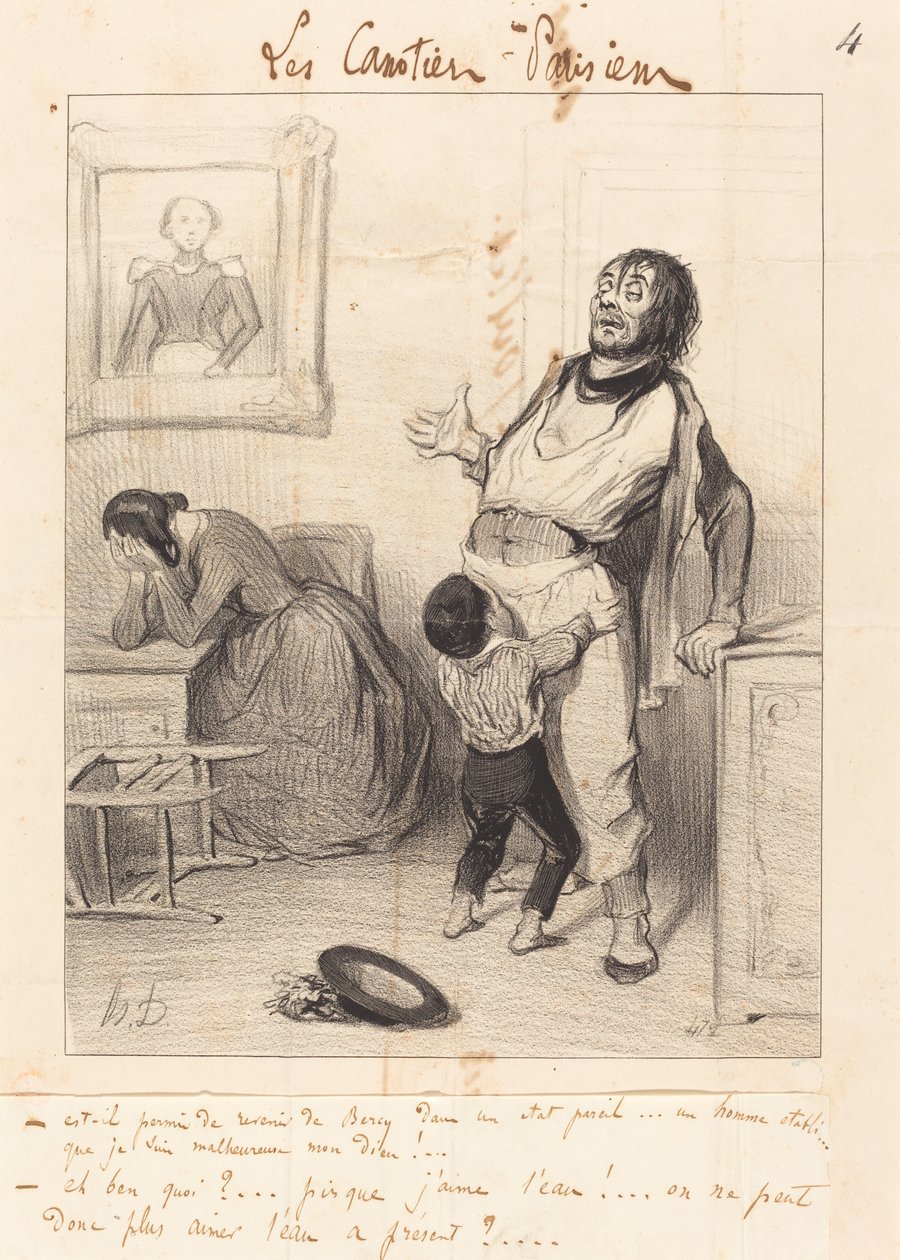 Er det tilladt at vende tilbage... i sådan en tilstand... af Honoré Daumier