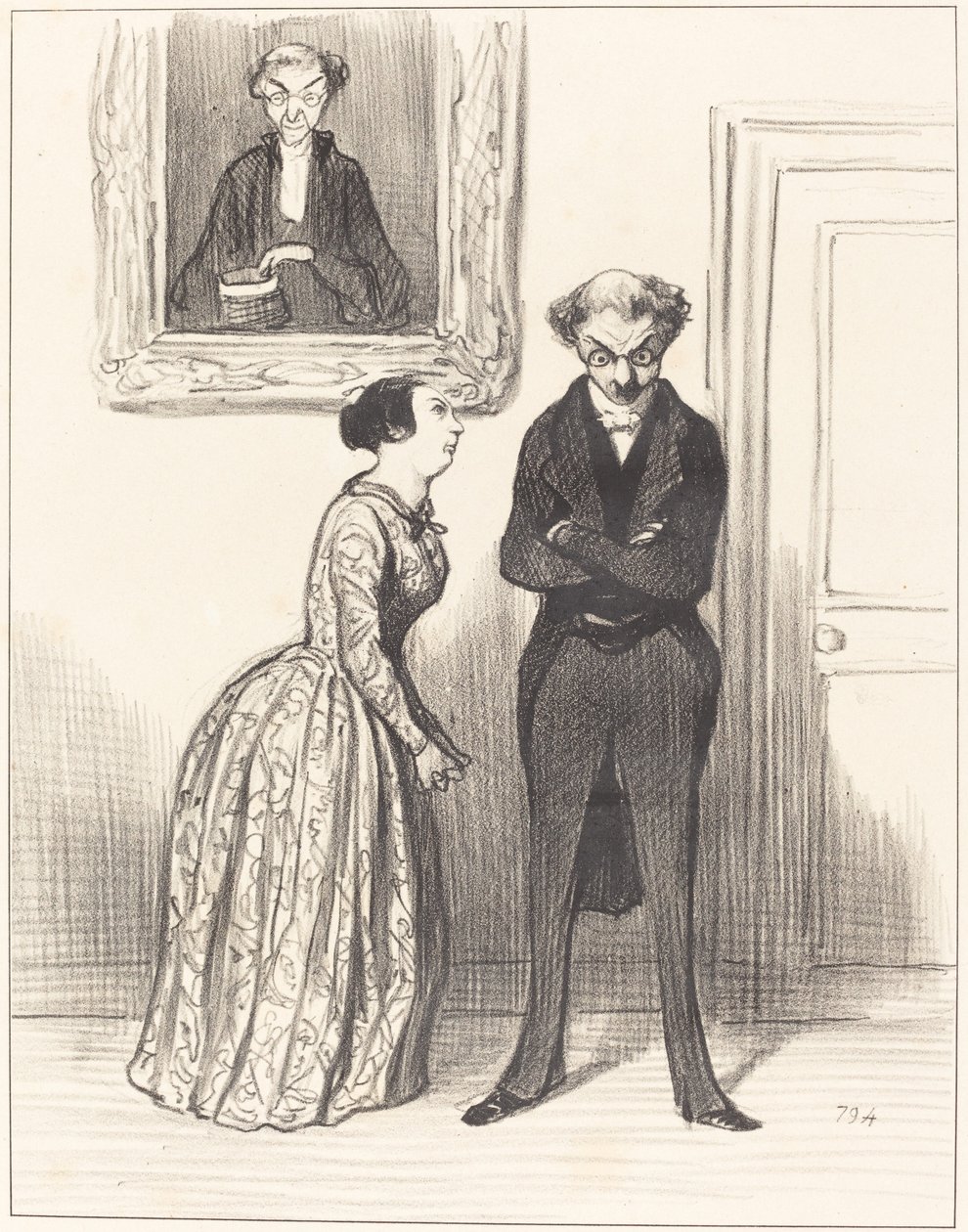 Og at tænke på, at her er tre... advaret om, at jeg ikke kunne få dem dømt!... af Honoré Daumier