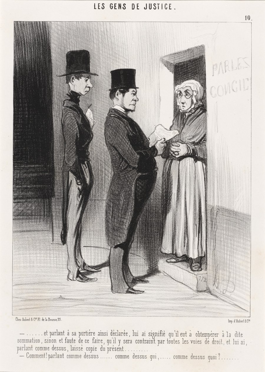 Og taler til dens dør således erklæret... af Honoré Daumier
