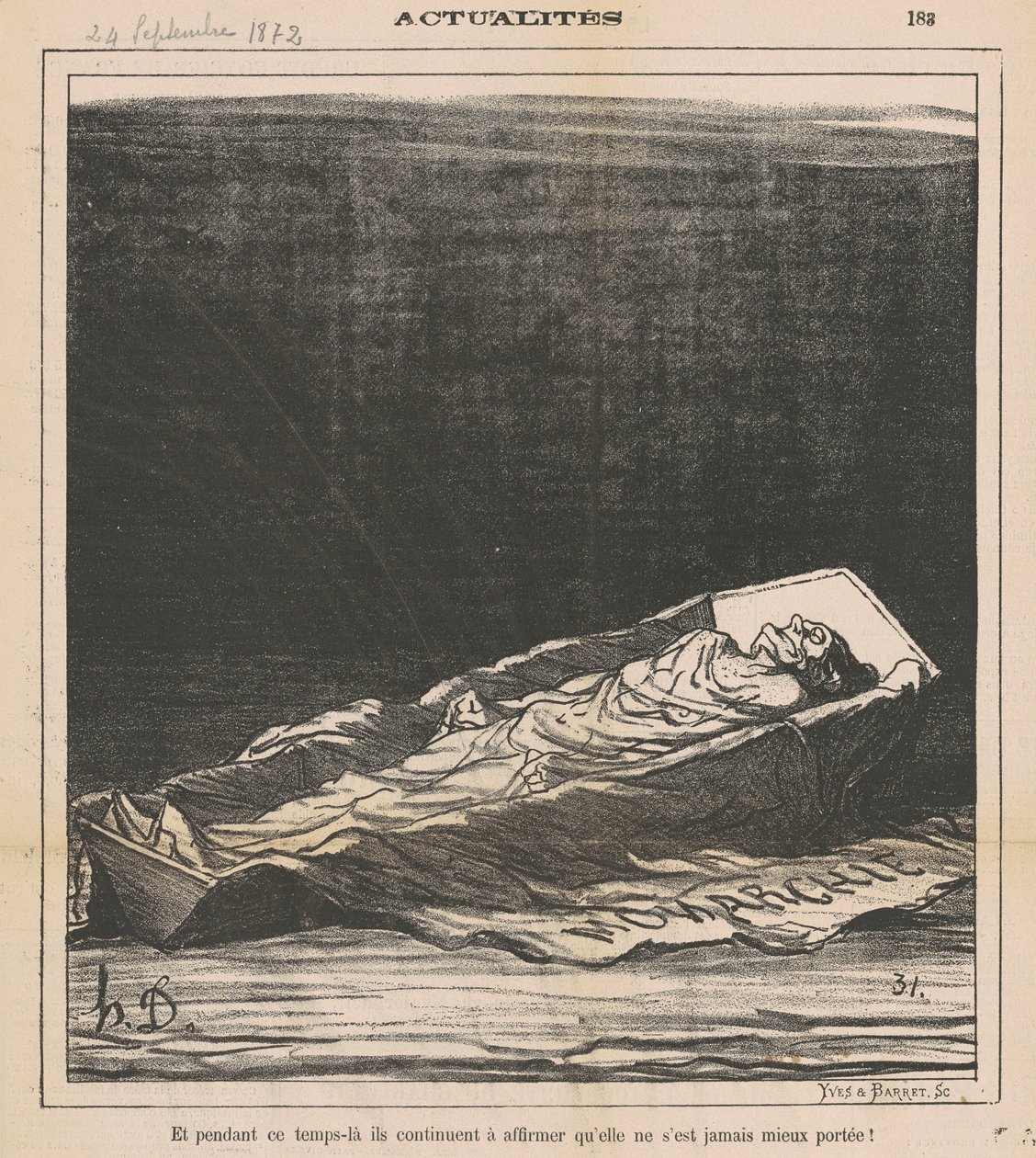 Og i løbet af denne tid fortsætter de med at bekræfte, at hun aldrig har haft det bedre! af Honoré Daumier