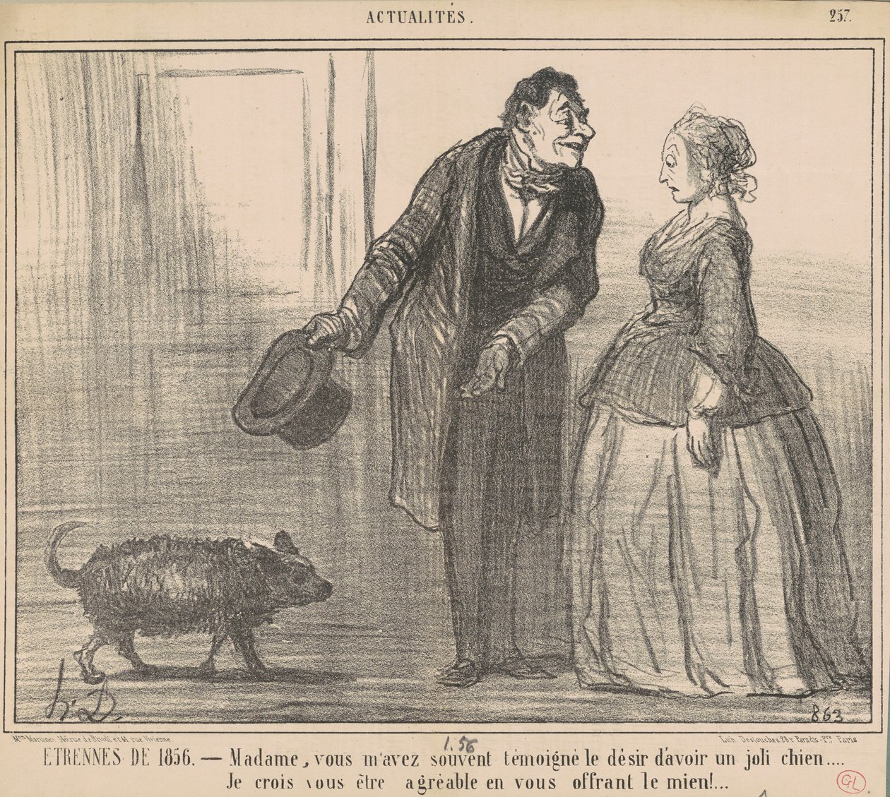 Gaver fra 1856 ... af Honoré Daumier