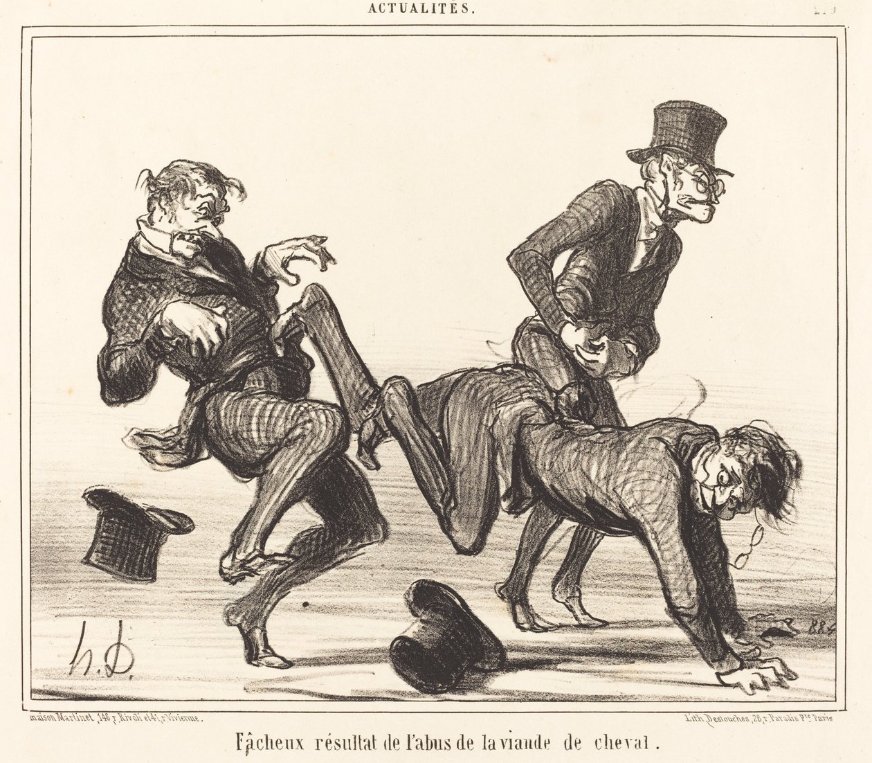 Uheldigt resultat... hestekød af Honoré Daumier