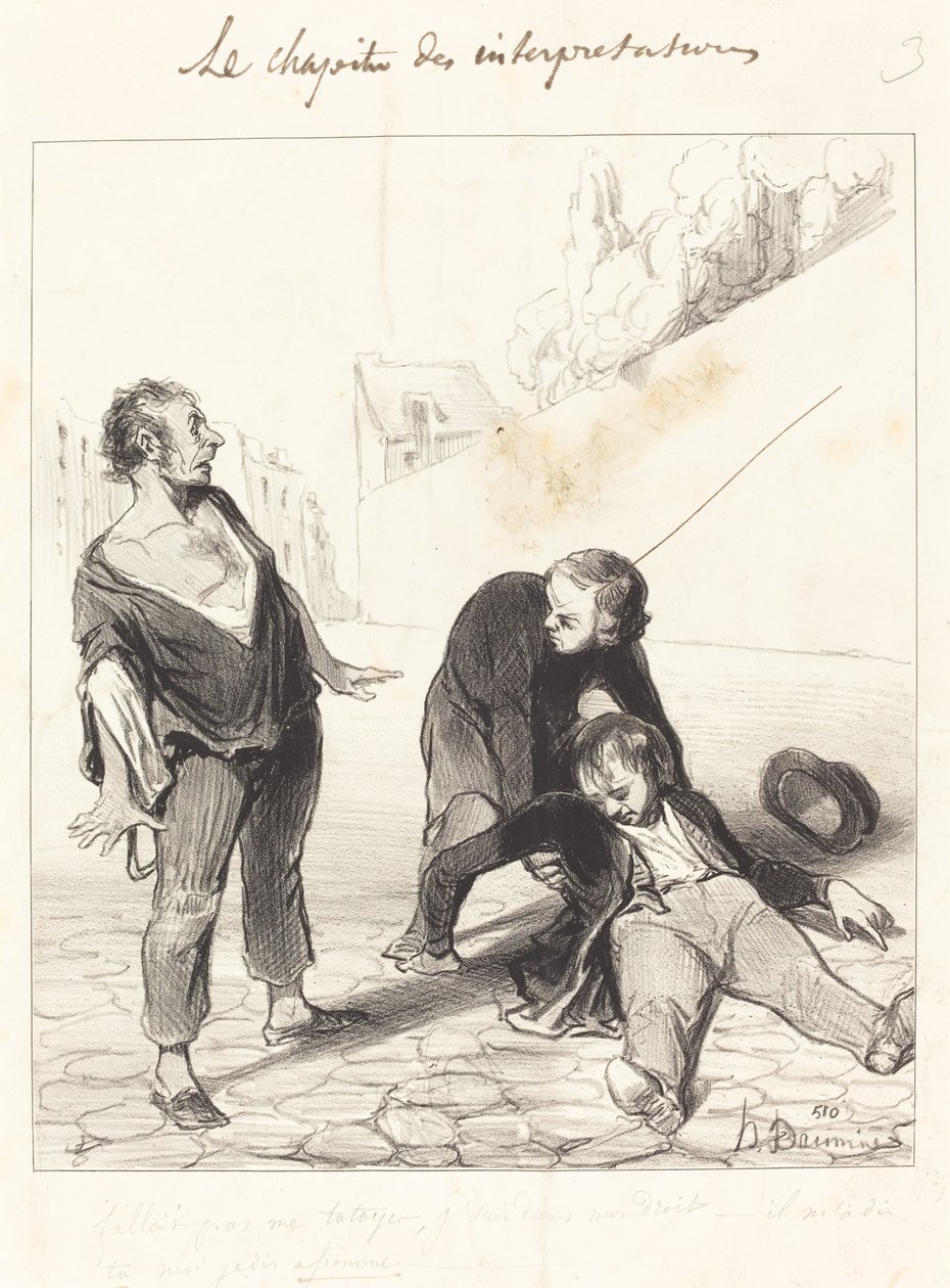 Du skal ikke kalde mig bekendt, jeg er i... af Honoré Daumier