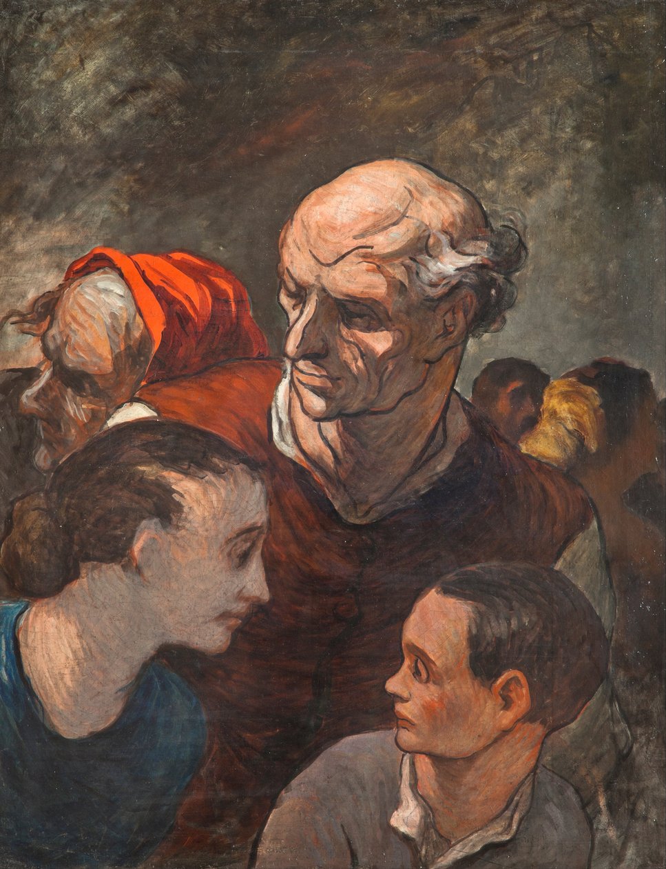 Familie På Barrikaderne af Honoré Daumier