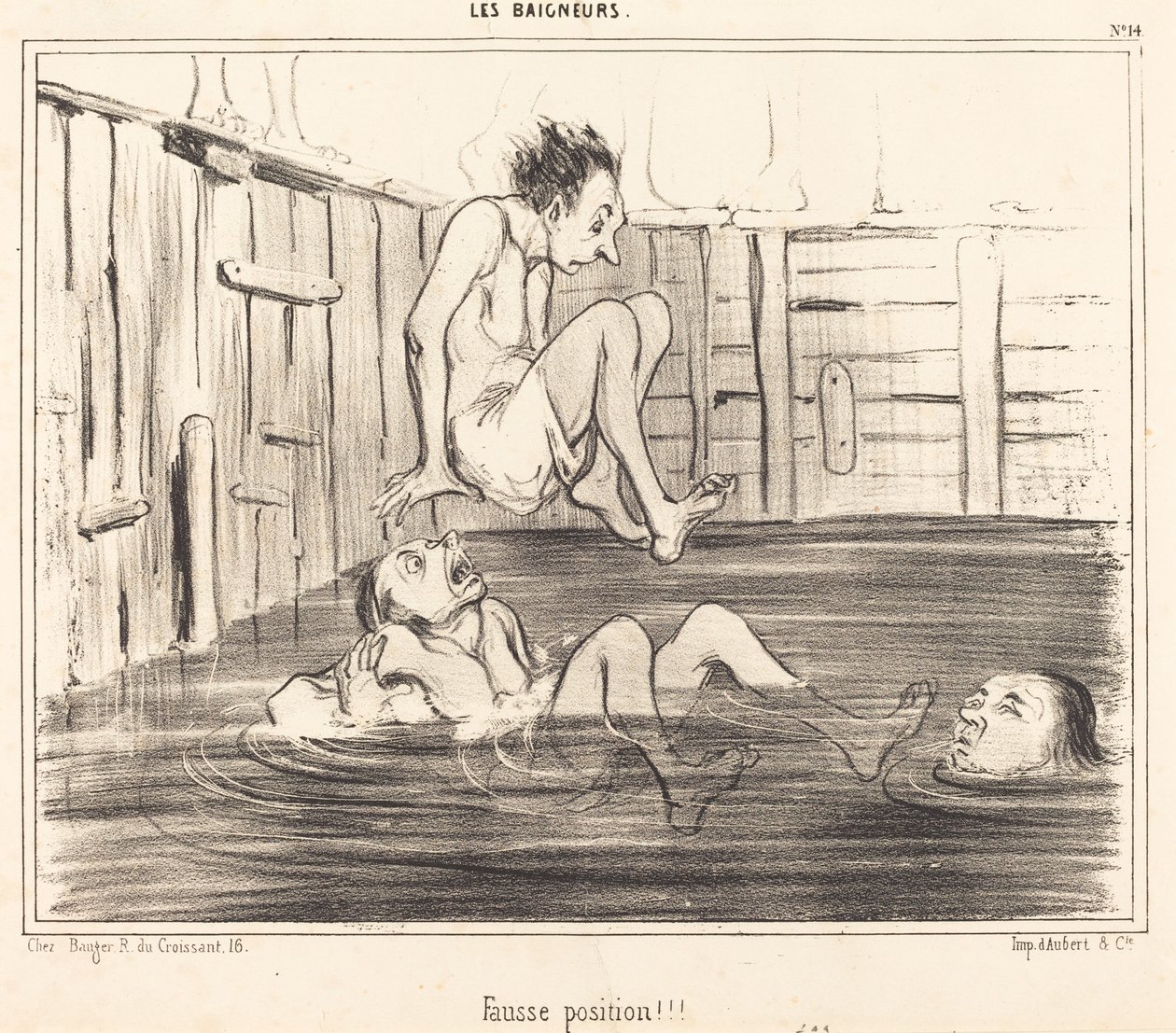 Forkert position!!! af Honoré Daumier