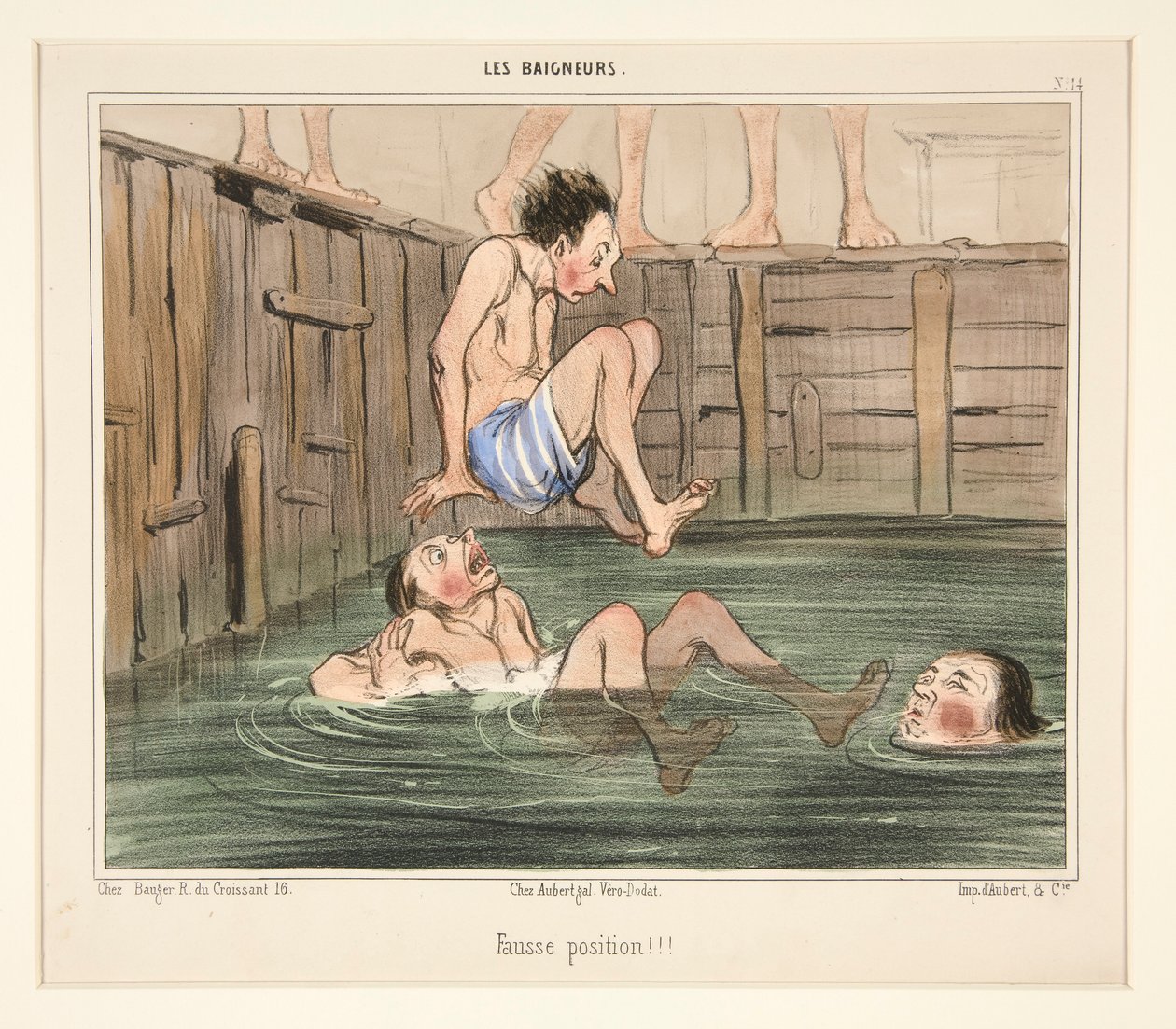 Forkert position!!! fra The Baders af Honoré Daumier