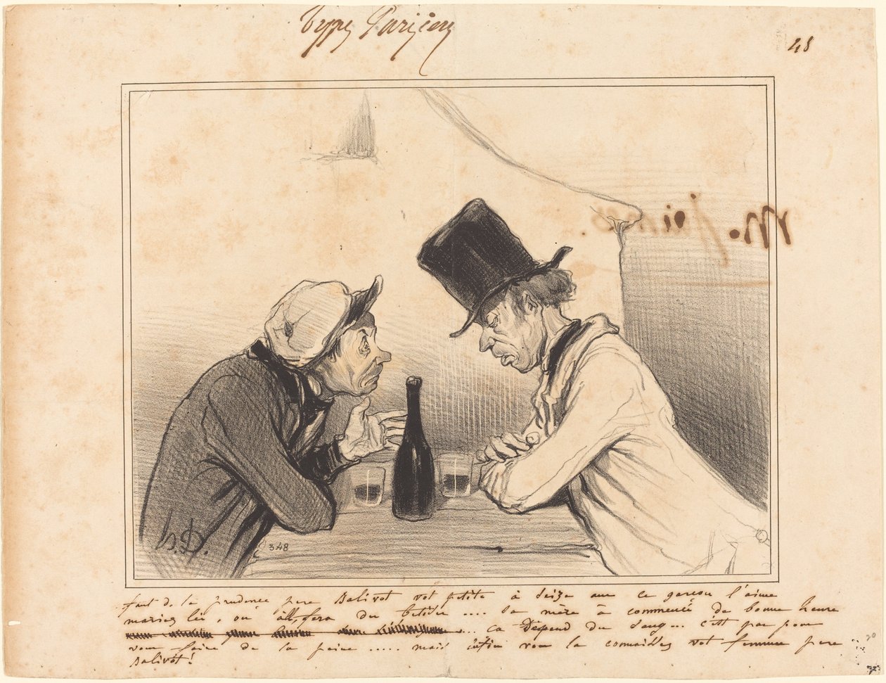 Du skal være forsigtig, far Balivot, din lille er seksten... af Honoré Daumier