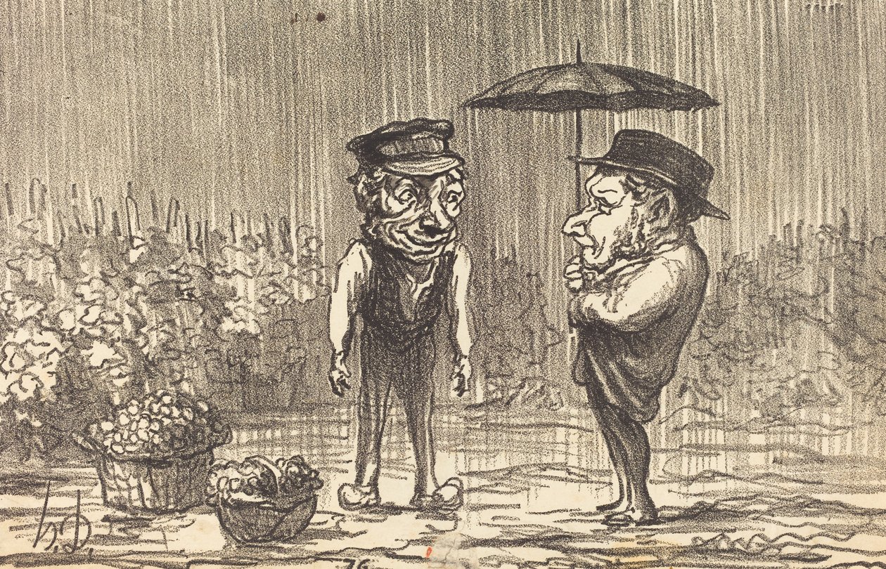Du skal ikke klage over det her vejr... af Honoré Daumier