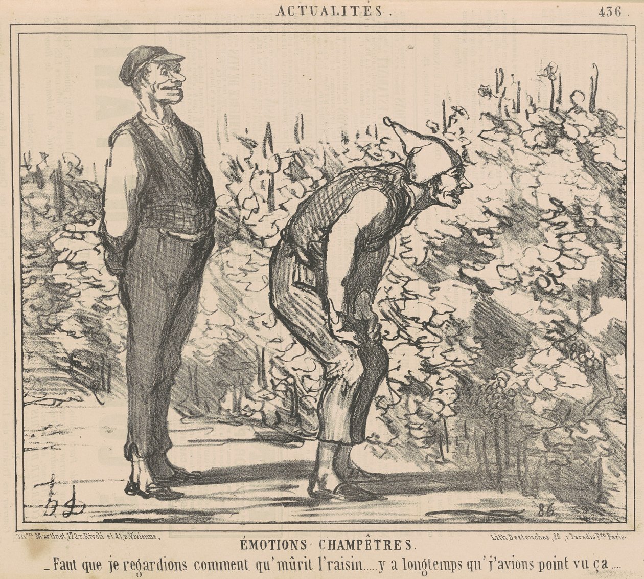 Jeg skal se, hvordan druen modnes... af Honoré Daumier