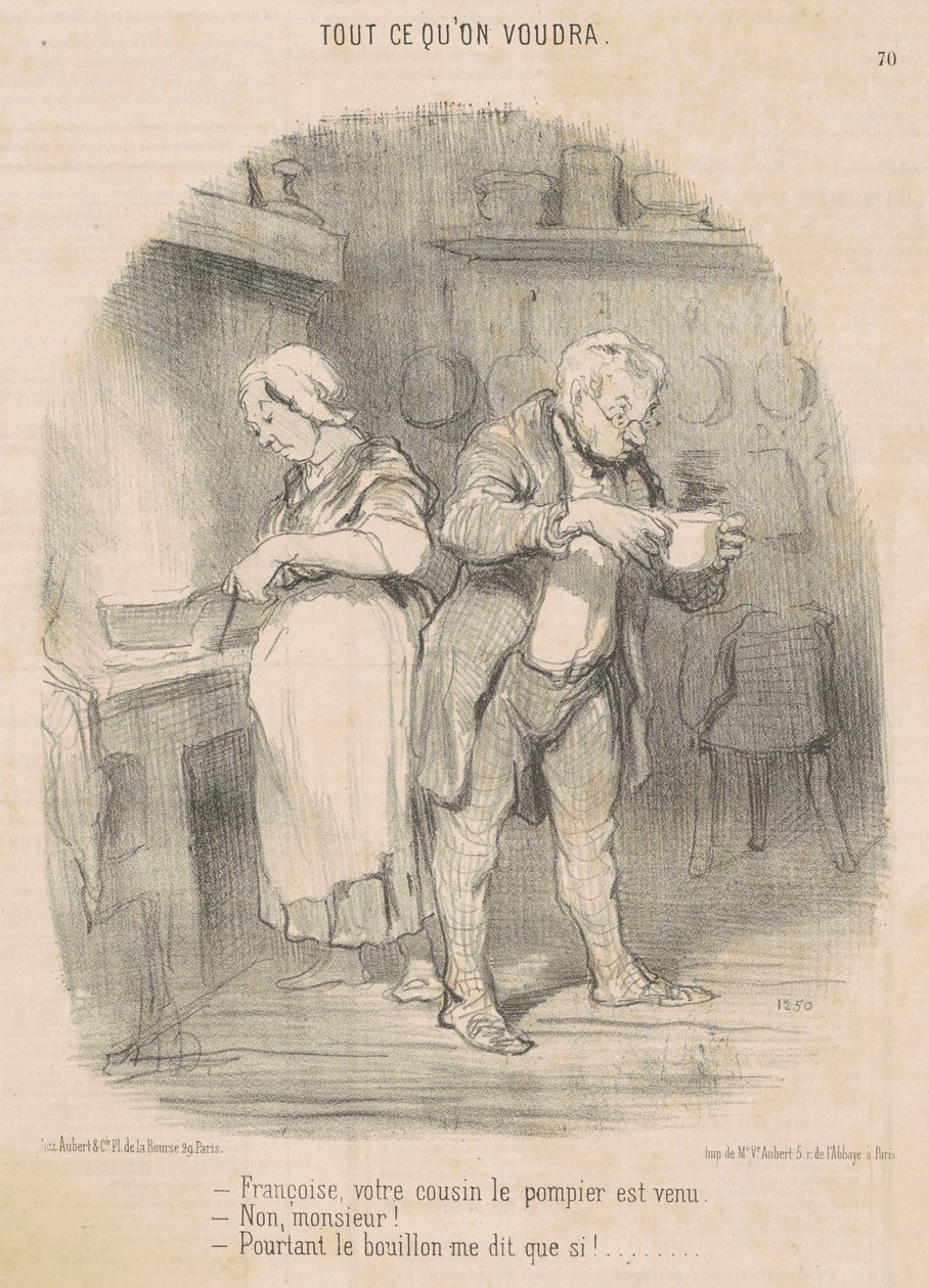 Francois, din fætter brandmanden kom... af Honoré Daumier