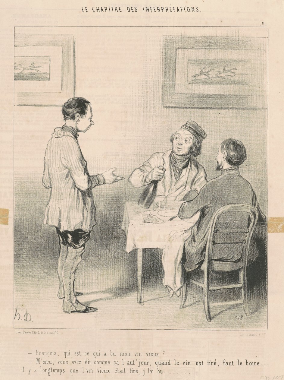 François, der drak min vin... af Honoré Daumier