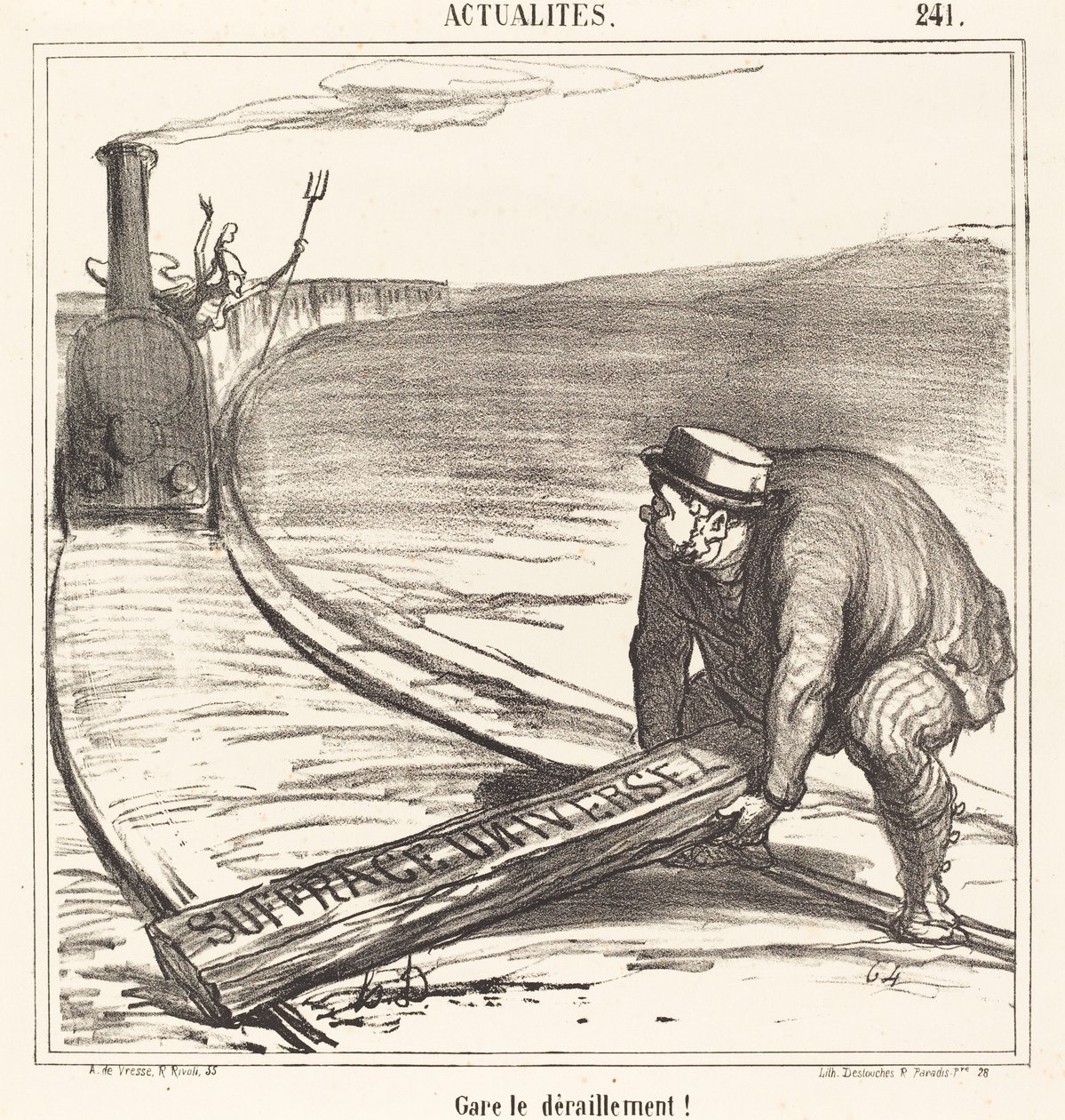Stop afsporingen! af Honoré Daumier