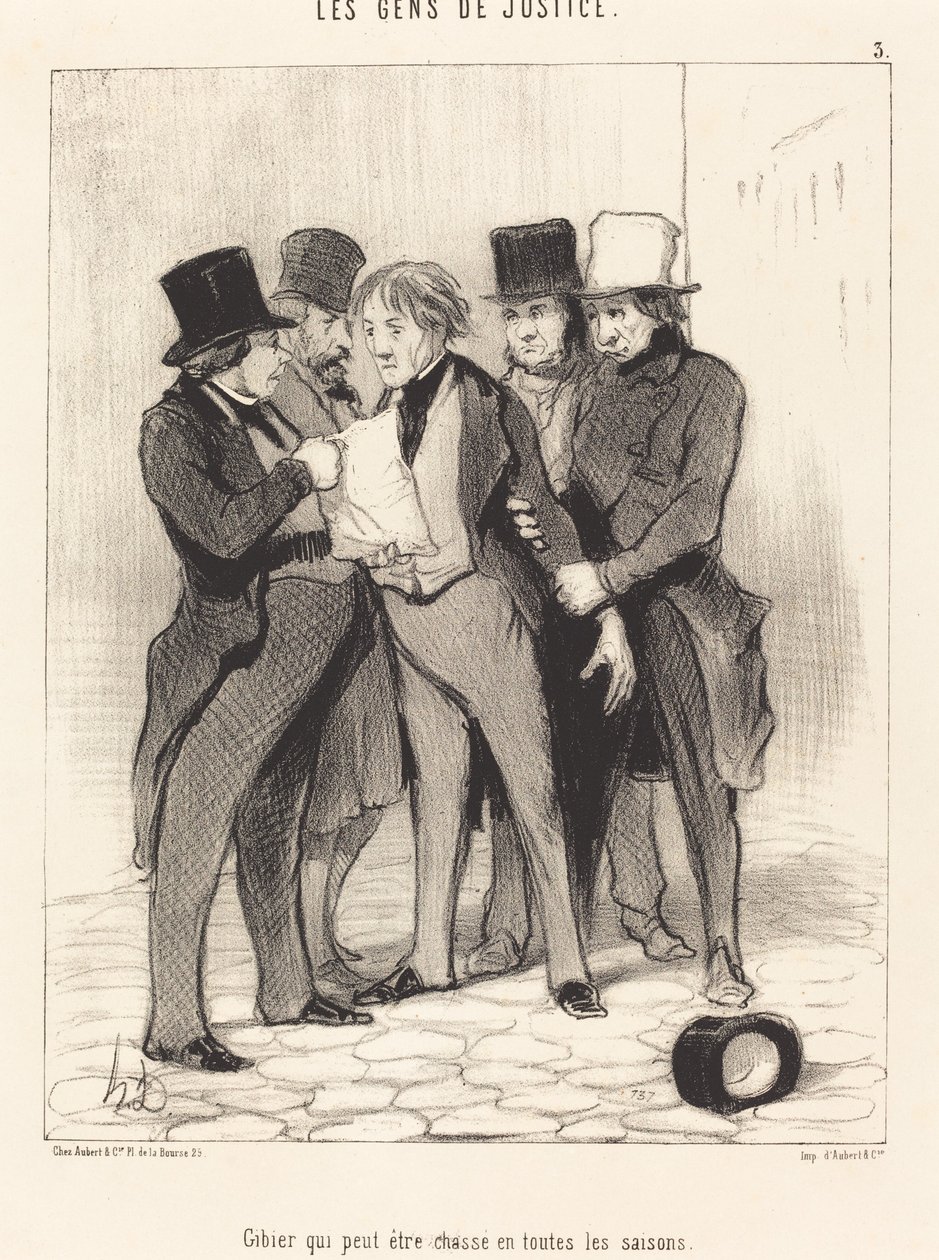 Vildt, der kan jages på alle årstider af Honoré Daumier