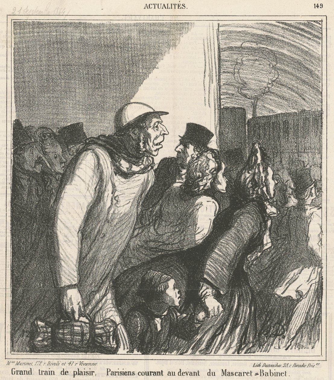 Stort sjovt tog af Honoré Daumier