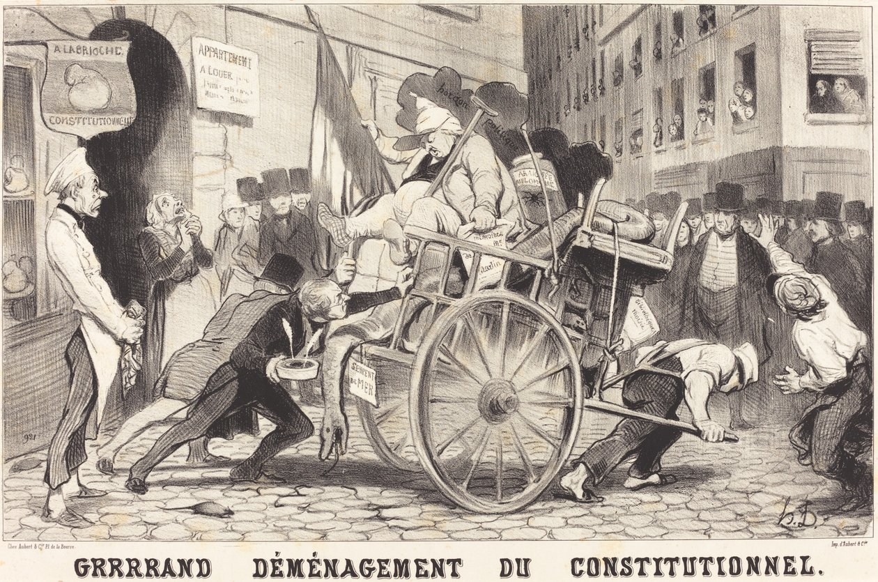 Grrrrand Udflytning af Grundloven af Honoré Daumier