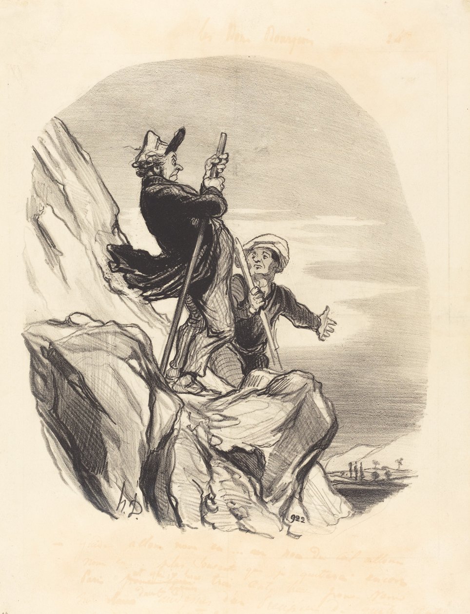 Guide, lad os gå... i himlens navn... af Honoré Daumier