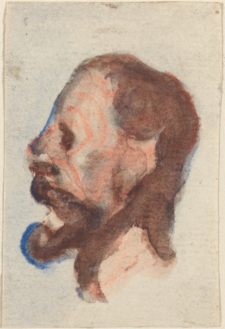 Hoved af en mand af Honoré Daumier