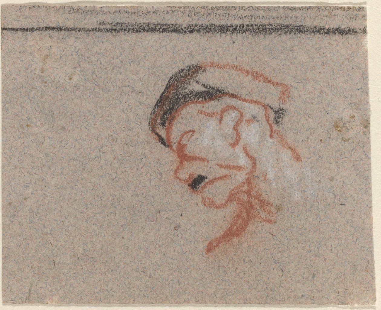 Hoved af en mand af Honoré Daumier