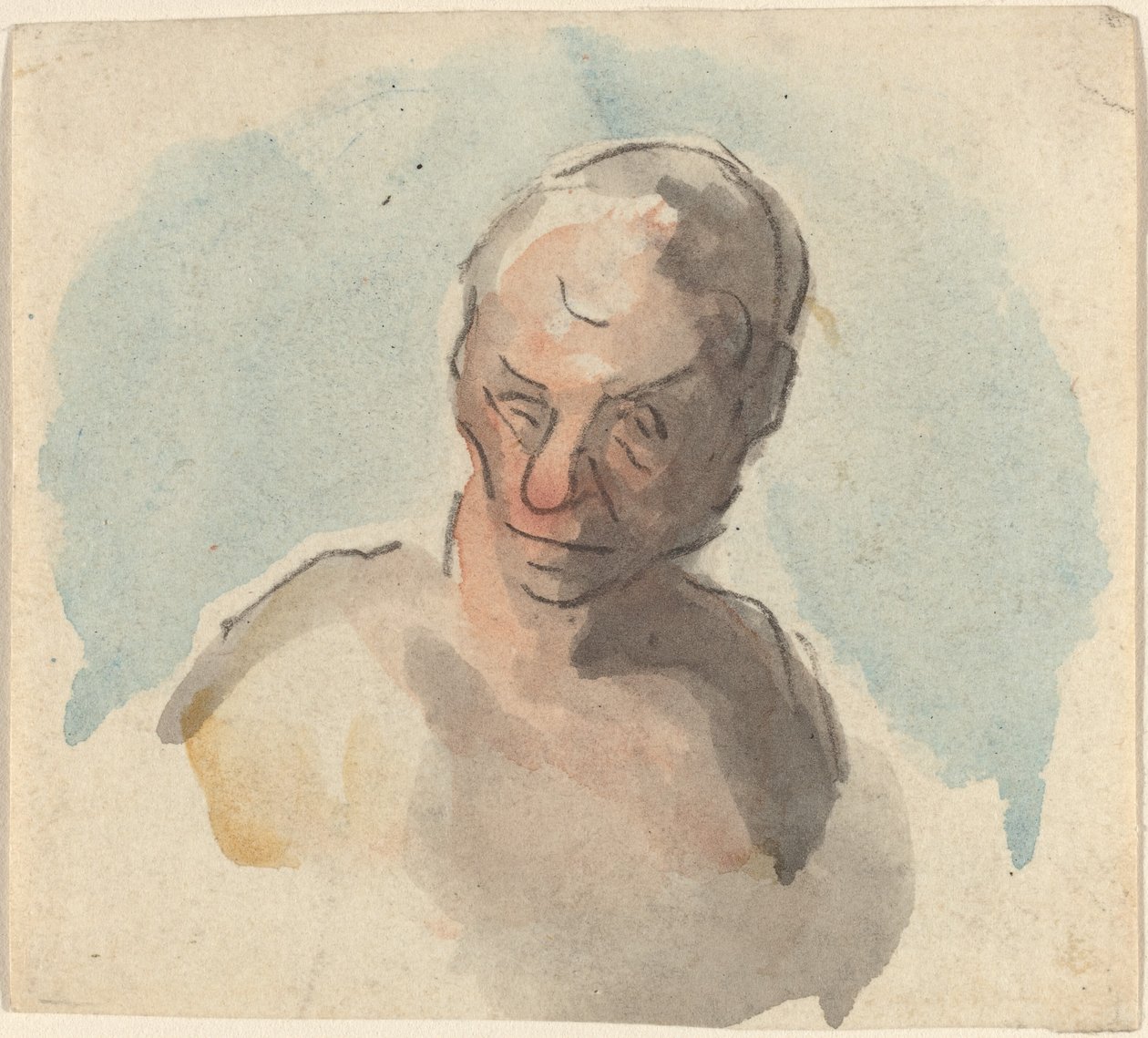 Hoved af en mand af Honoré Daumier