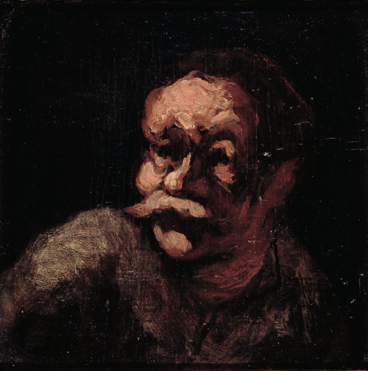 Hovedet på en mand af Honoré Daumier