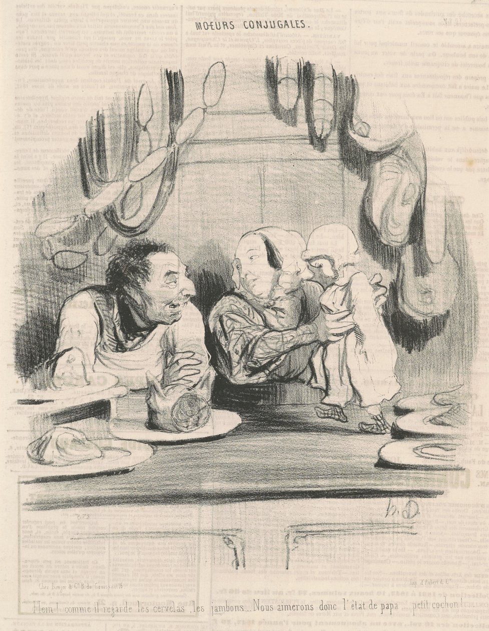Eh! Når han ser på hjernen ... af Honoré Daumier