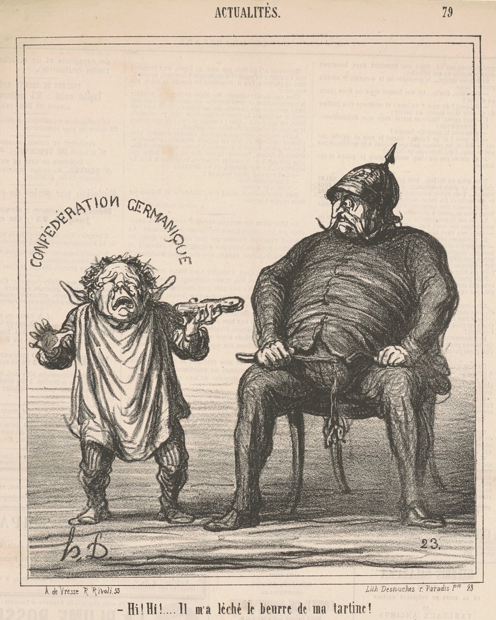 Hej! Hej! ... Han slikkede smørret af min toast af Honoré Daumier