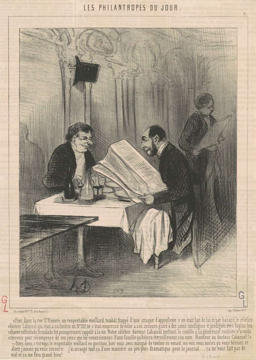 I går i rue Saint-Honoré ... en gammel mand af Honoré Daumier