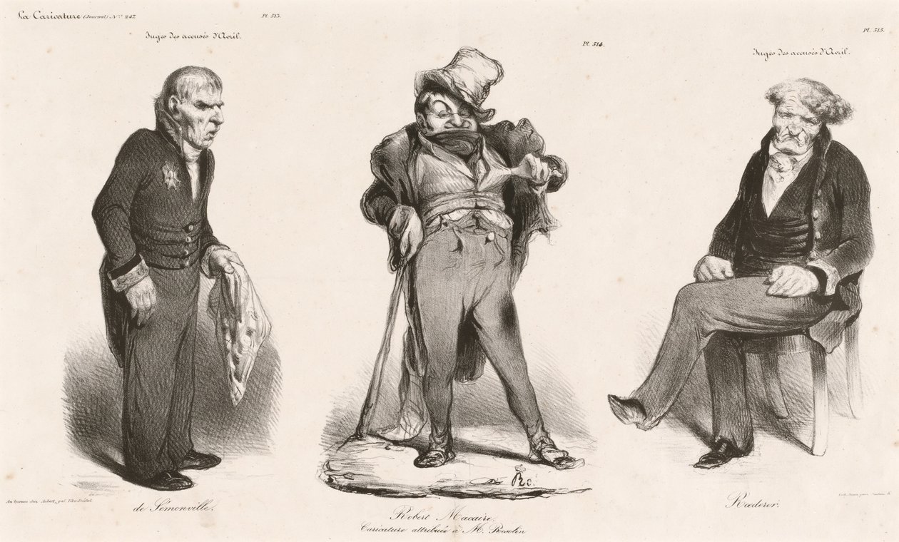 Huguet de Sémonville - Robert Macaire (Thiers) - Grev Roederer af Honoré Daumier
