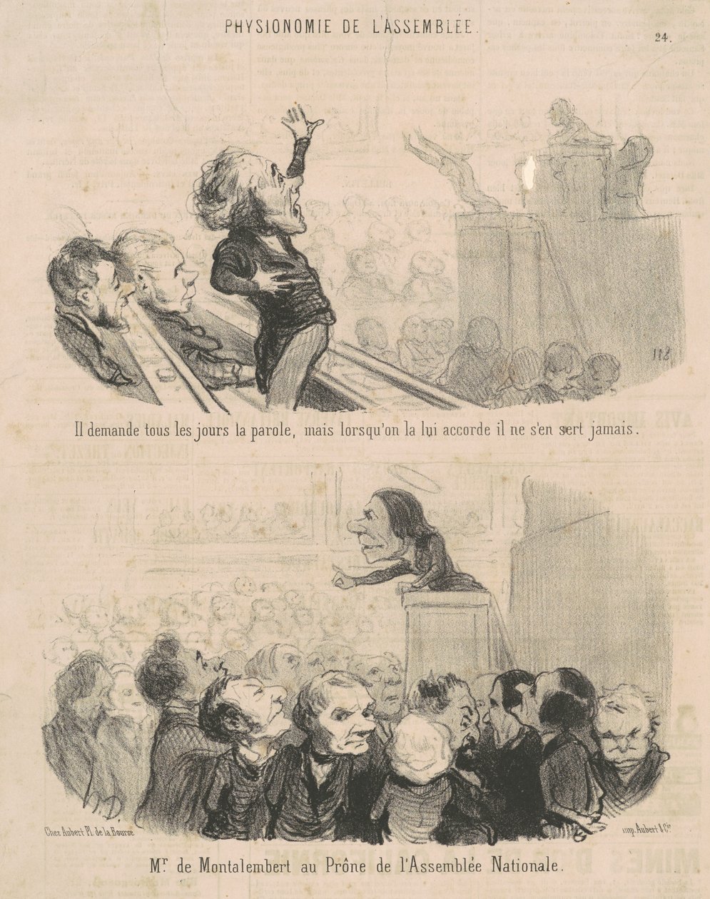 Han beder om ordet hver dag... af Honoré Daumier