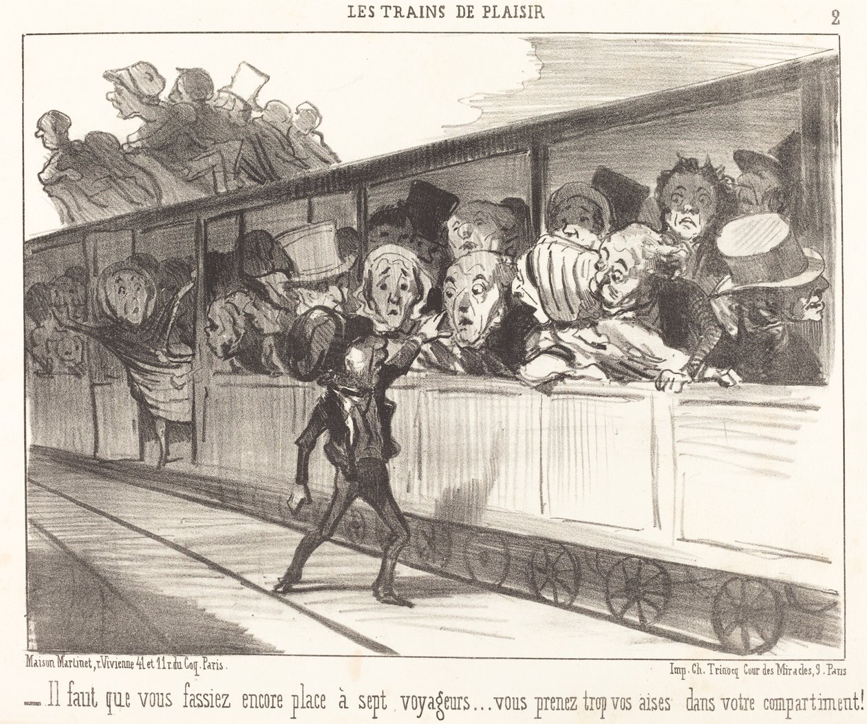 Du mangler stadig at få plads... af Honoré Daumier