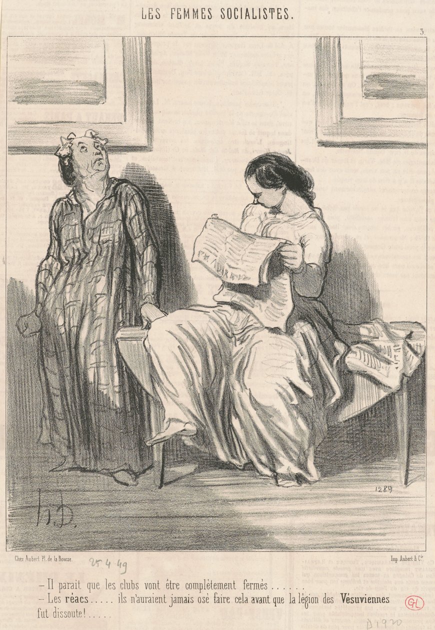 Det ser ud til, at klubberne bliver... lukket... af Honoré Daumier